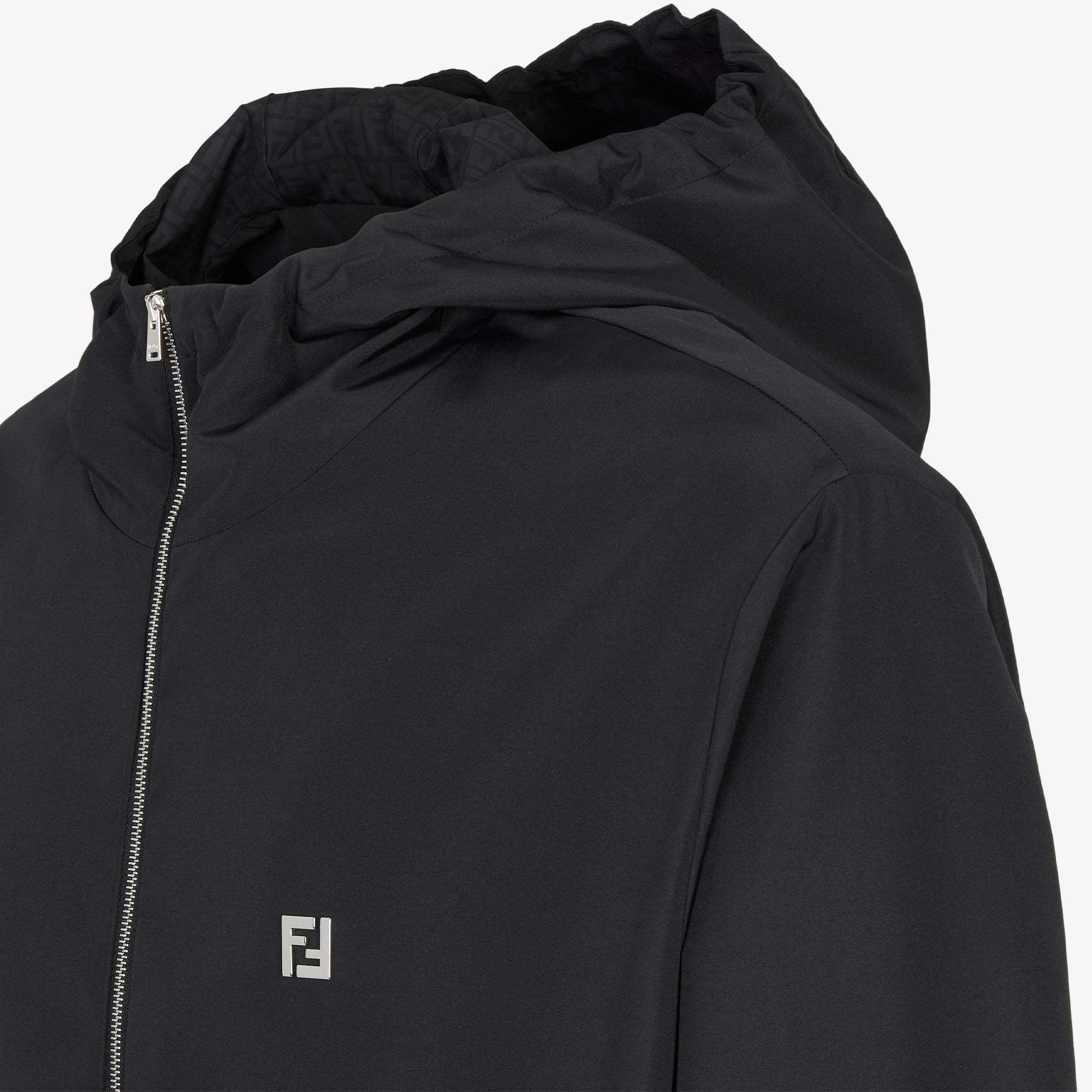 Fendi Black Tech Fabric Blouson In Black