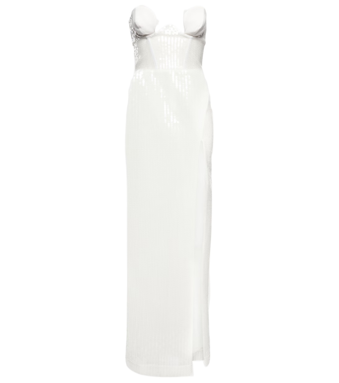 Nensi Dojaka Bridal Sequined Gown In White