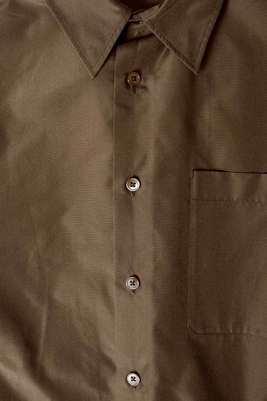 Lemaire Relaxed Long-sleeved Shirt In Brown