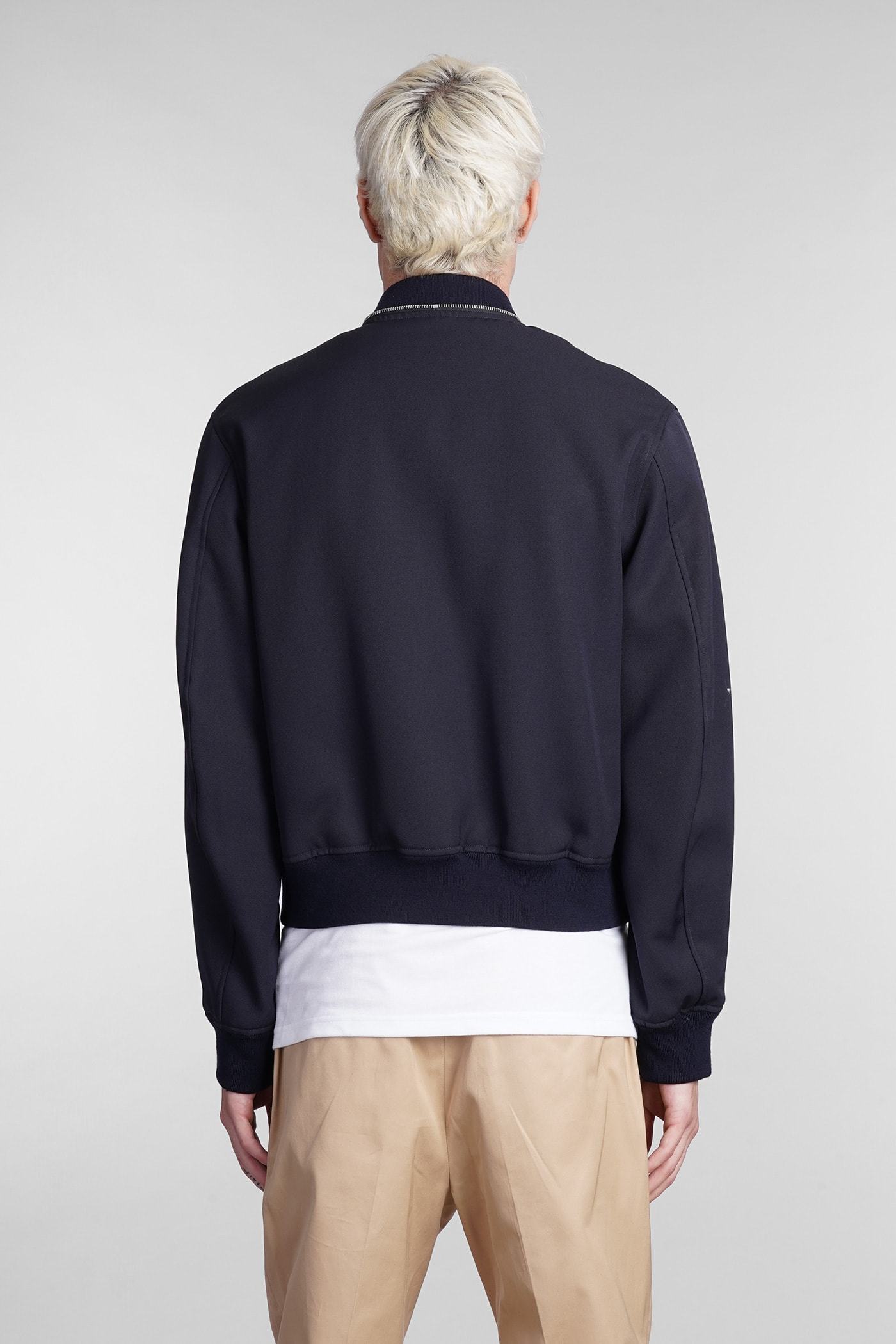 Jil Sander Classic Front Zip Bomber Jacket In Black