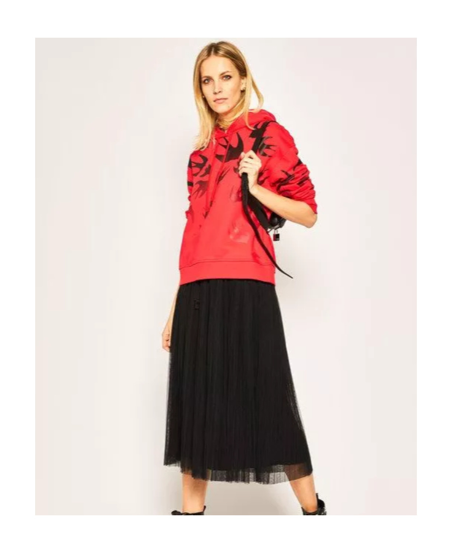 Mcq By Alexander Mcqueen Swallow Printed Hooded Sweater In Red
