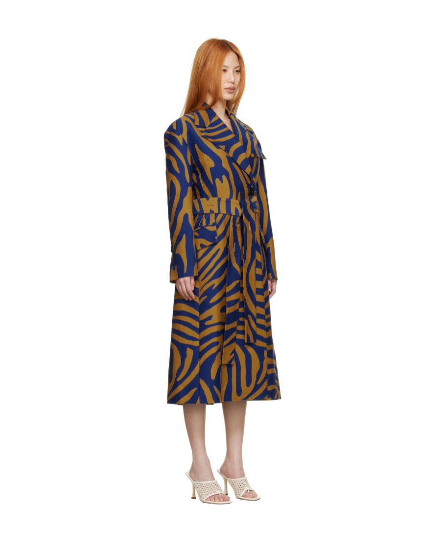 Proenza Schouler Double-breasted Cotton Coat In Brown
