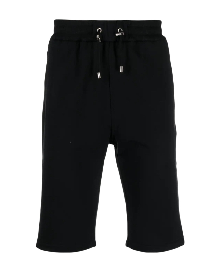 BALMAIN DRAWSTRING COTTON TRACK SHORTS