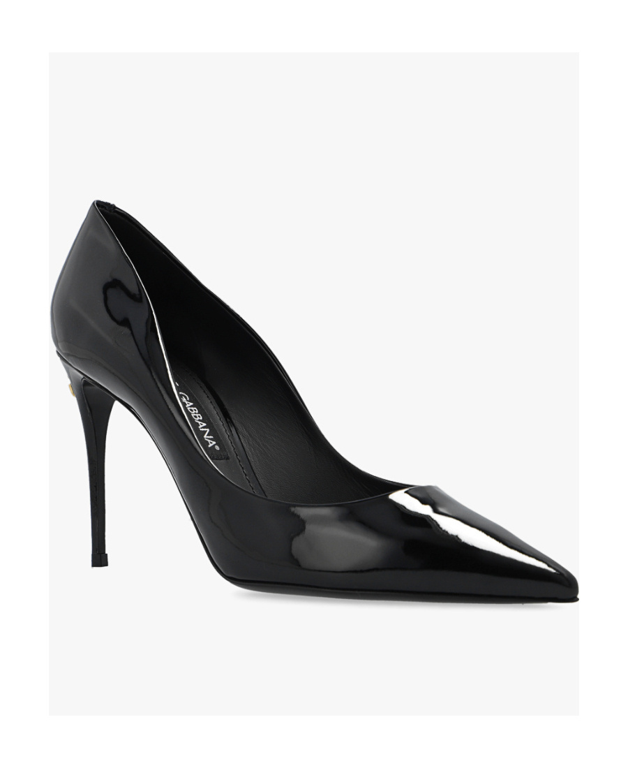 Dolce & Gabbana Cardinale 90 Patent Leather Pointed Pumps In Black
