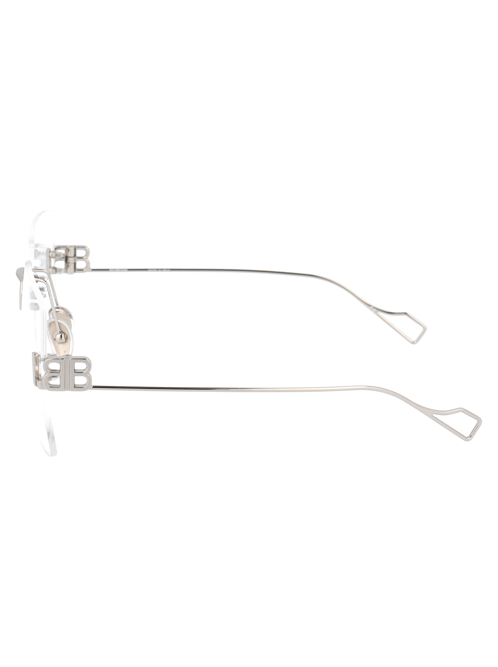 Balenciaga Bb Rimless Glasses In White