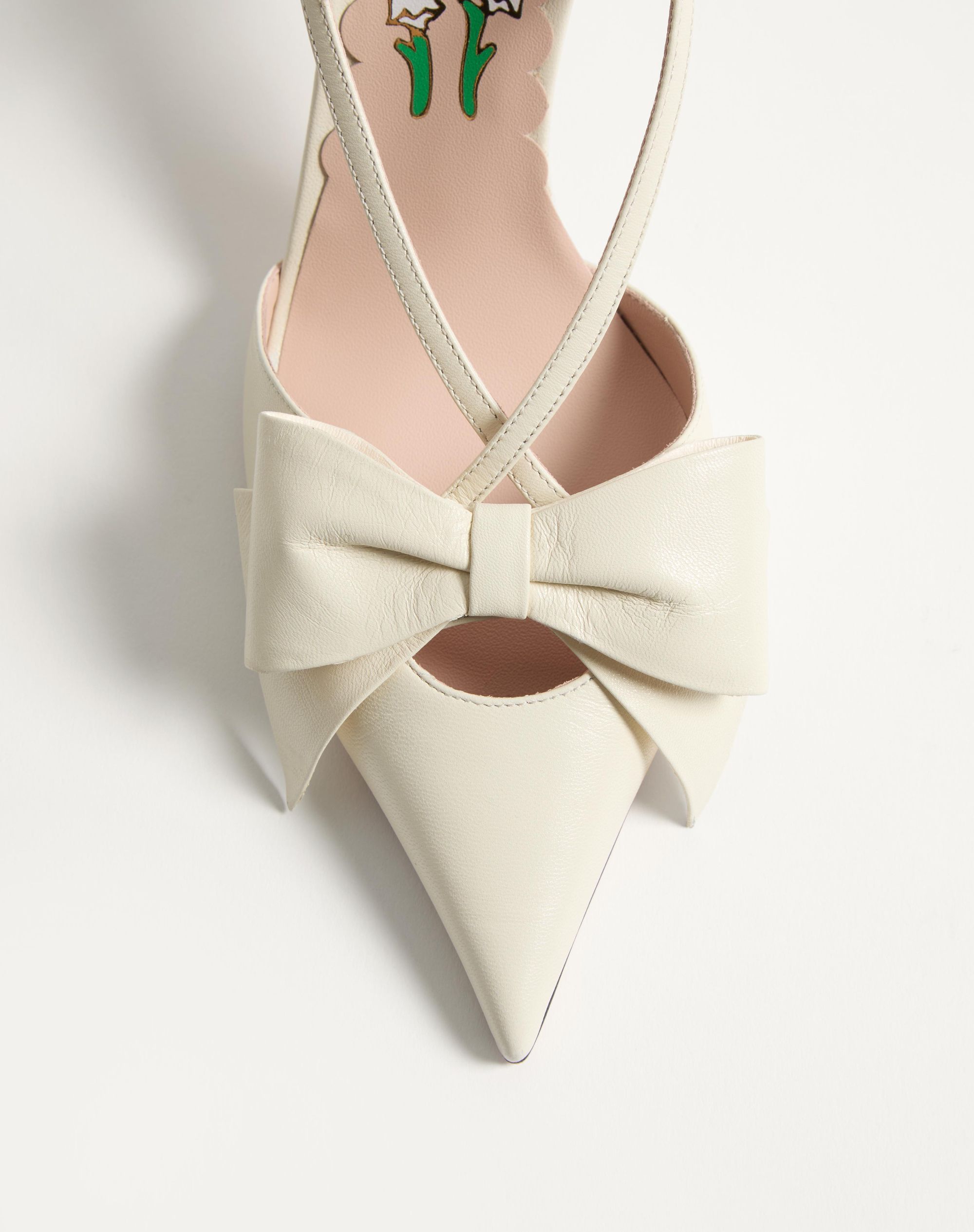 Valentino Slingback Pumps In Ivory White