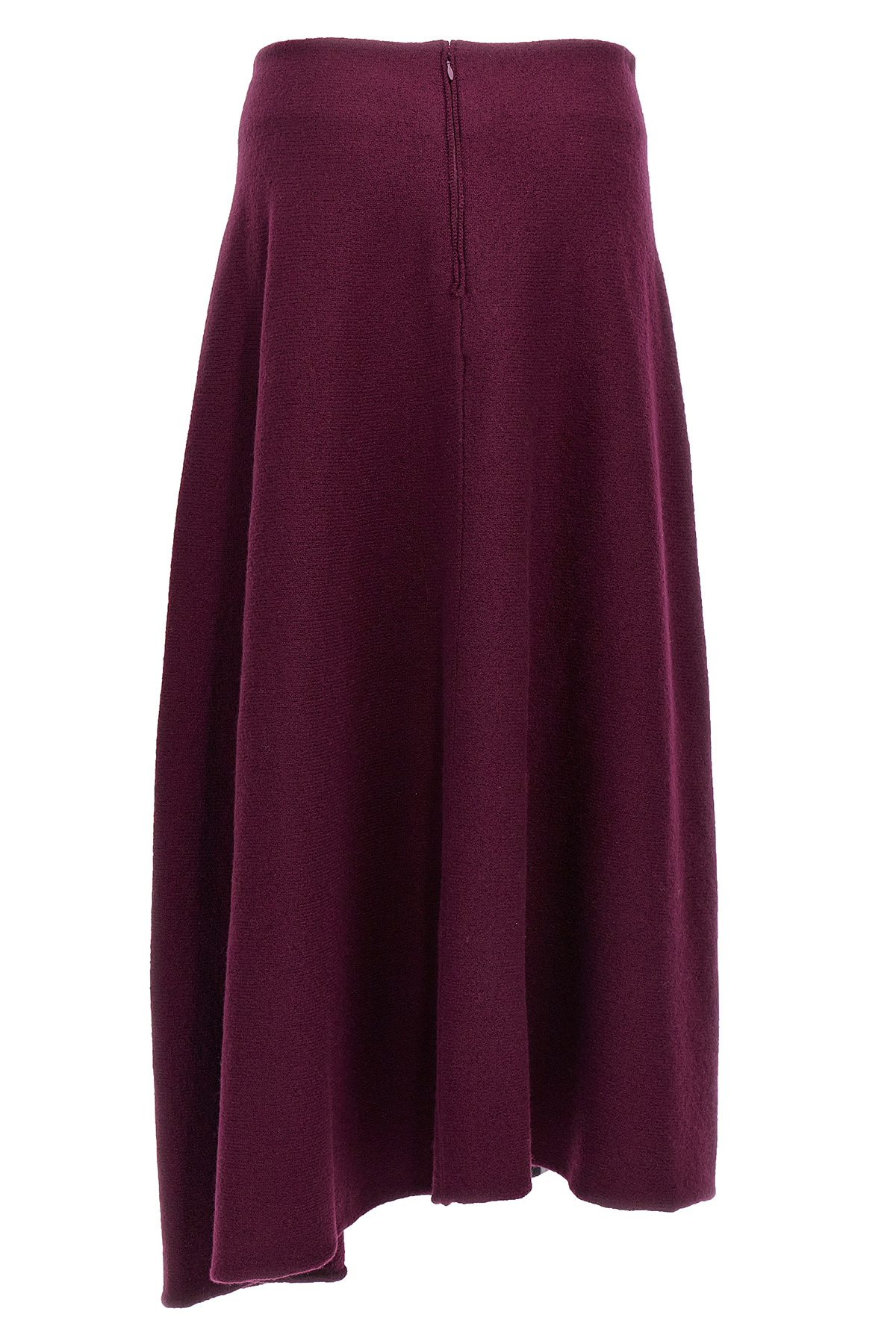 Jil Sander Wool Flared Long Skirt In Red