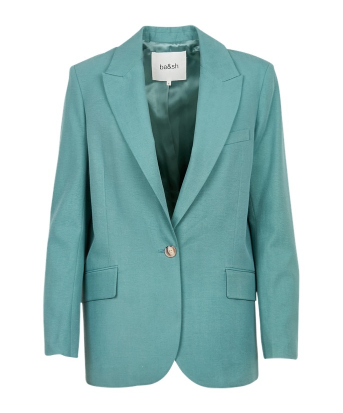 Ba&sh Long-sleeved Suit Coat In Blue