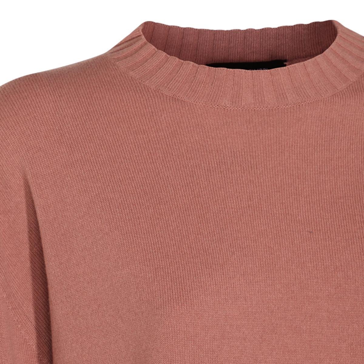 Fabiana Filippi Knitwear Crewneck Ribbed Finish In Pink