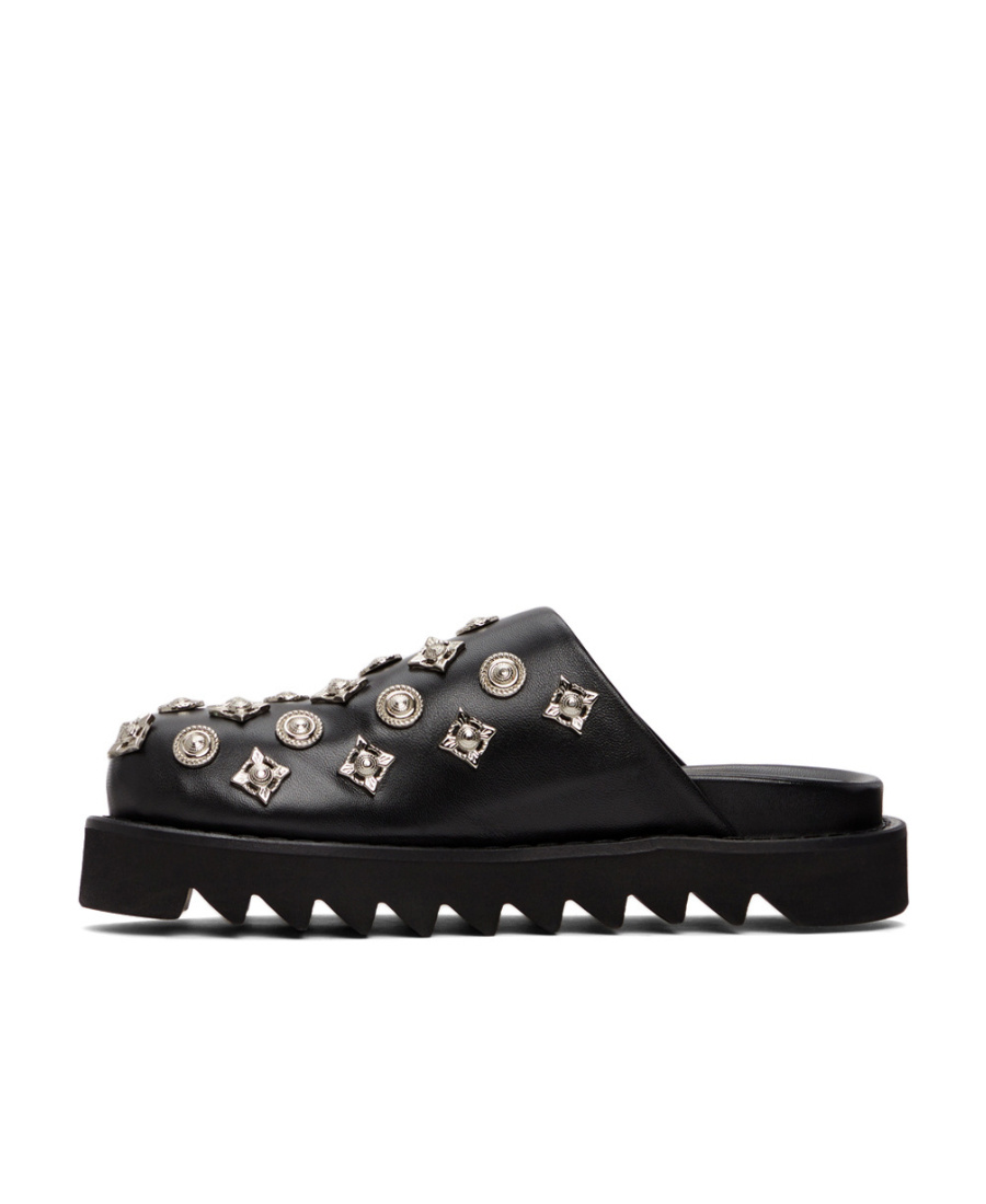 Shop Toga Logo Muller Shoes In Black