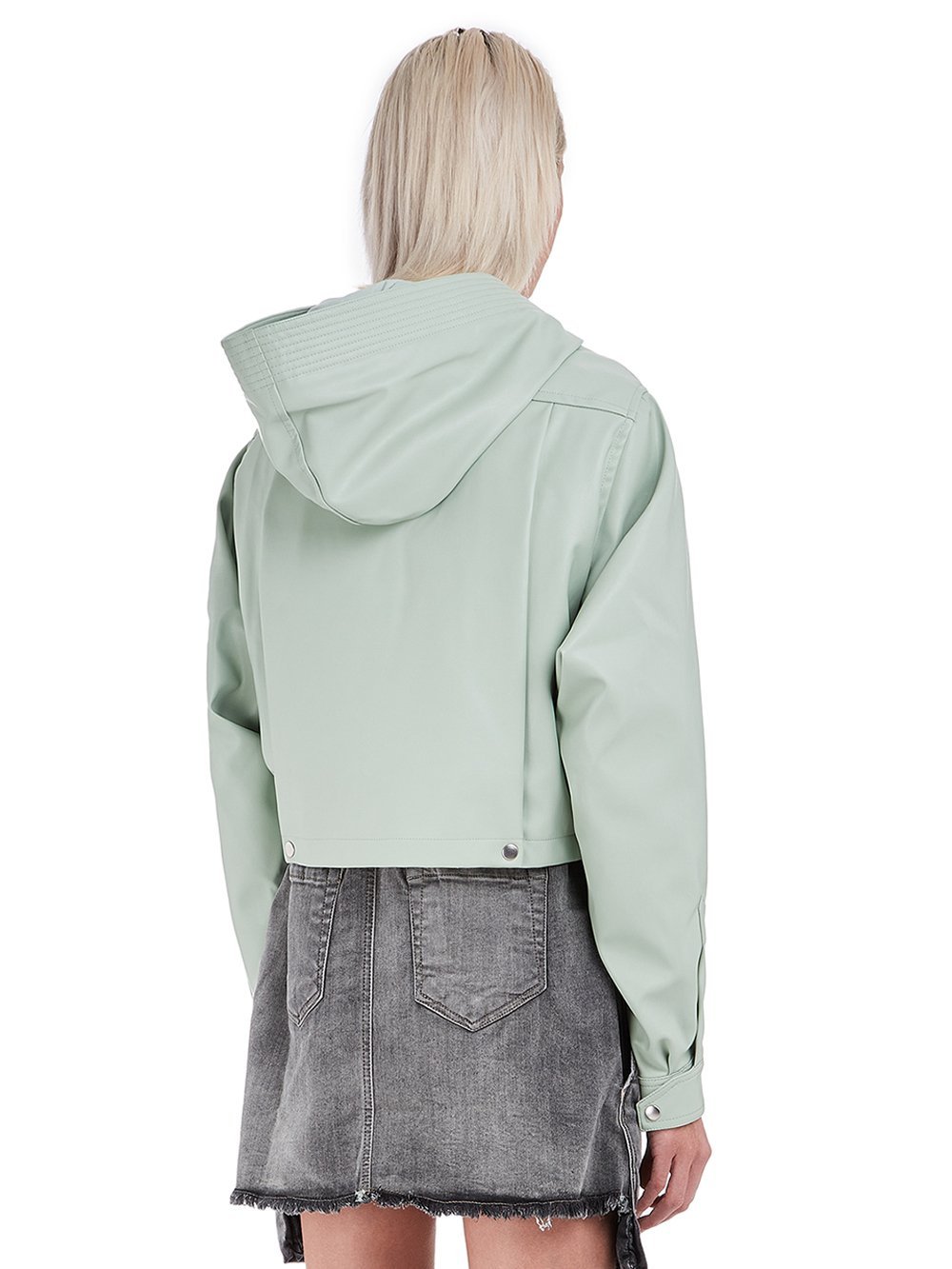 Rick Owens Drkshdw Short-style Casual Jacket With A Hat In Green