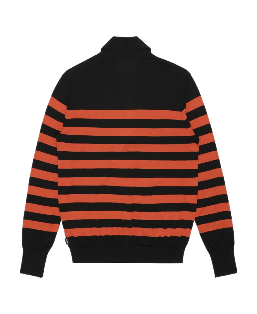 ARMANI JEANS STRIPED KNITTED CARDIGAN