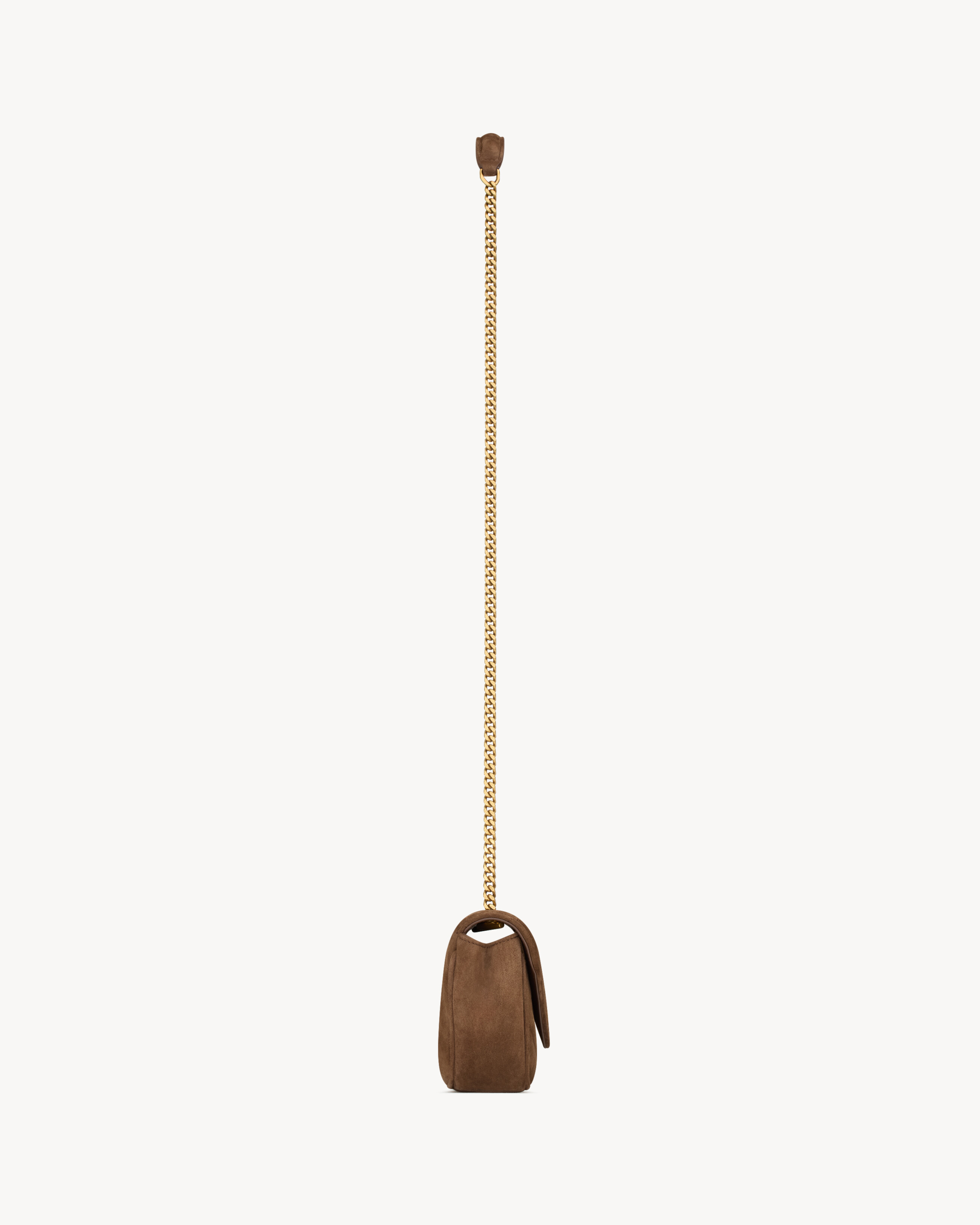 Saint Laurent Loulou Mini In Suede In Brown