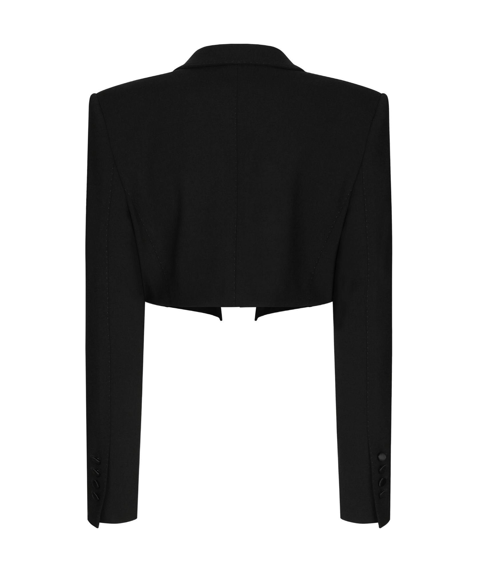 Dolce & Gabbana Virgin Wool Blazer With Satin Profiles In Black