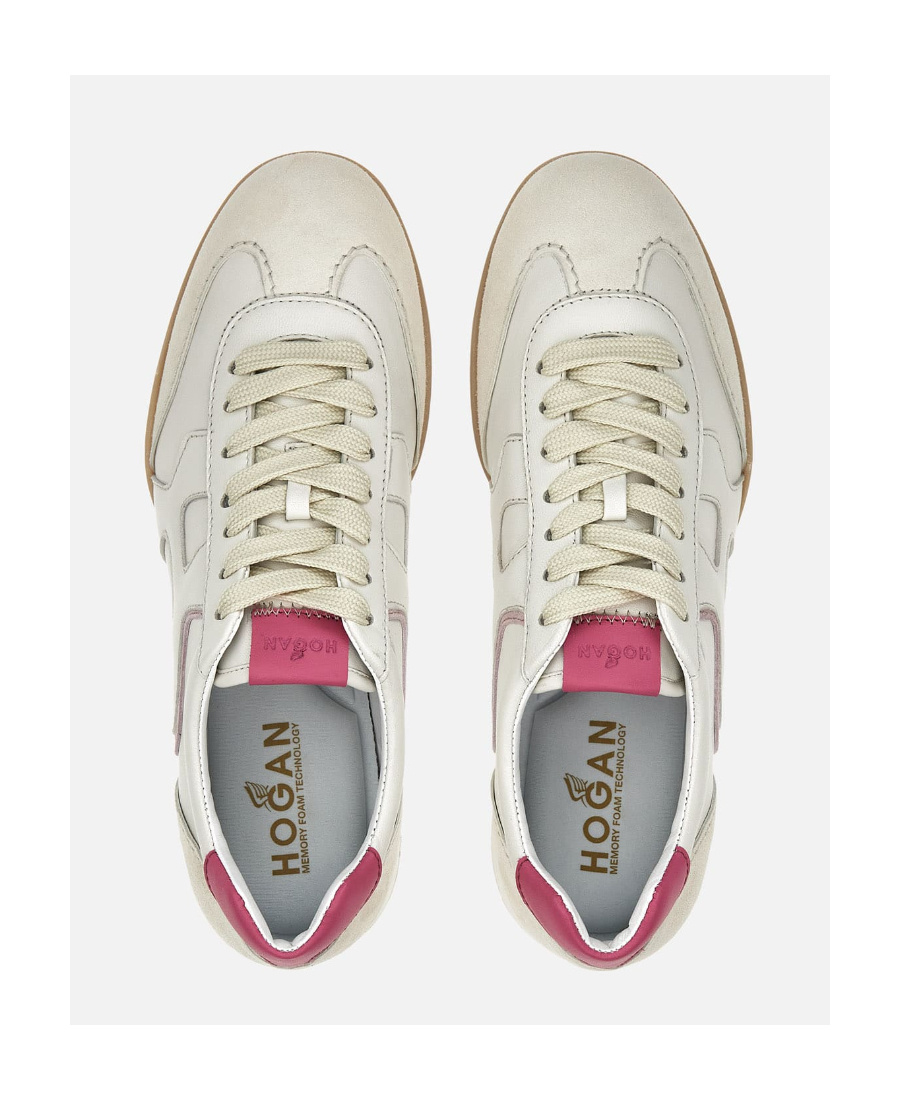 Hogan Side Logo-patch Low-top Sneakers In White