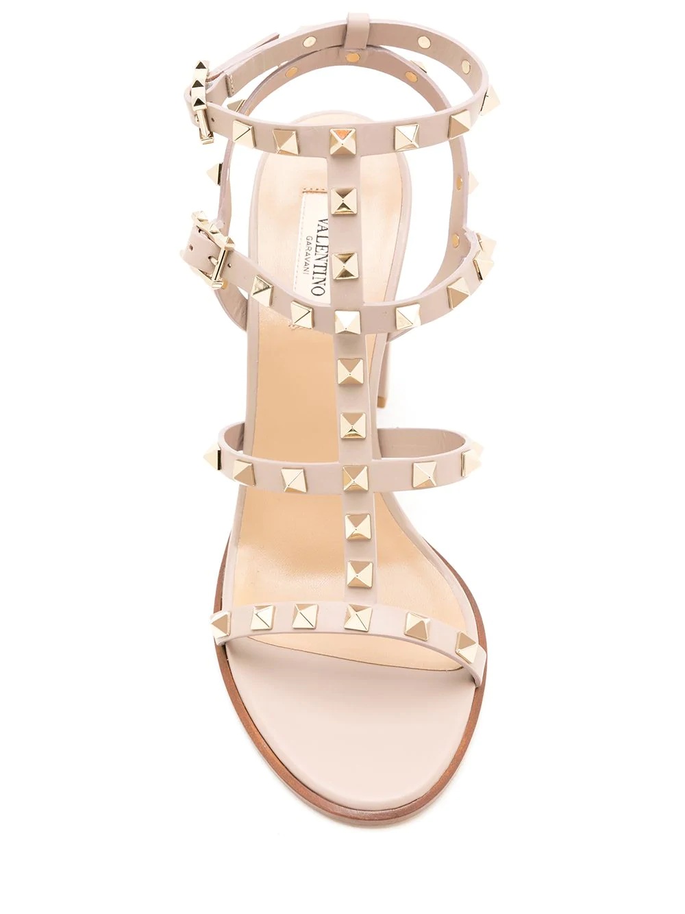 Valentino Rockstud-embellished Sandals In Nude
