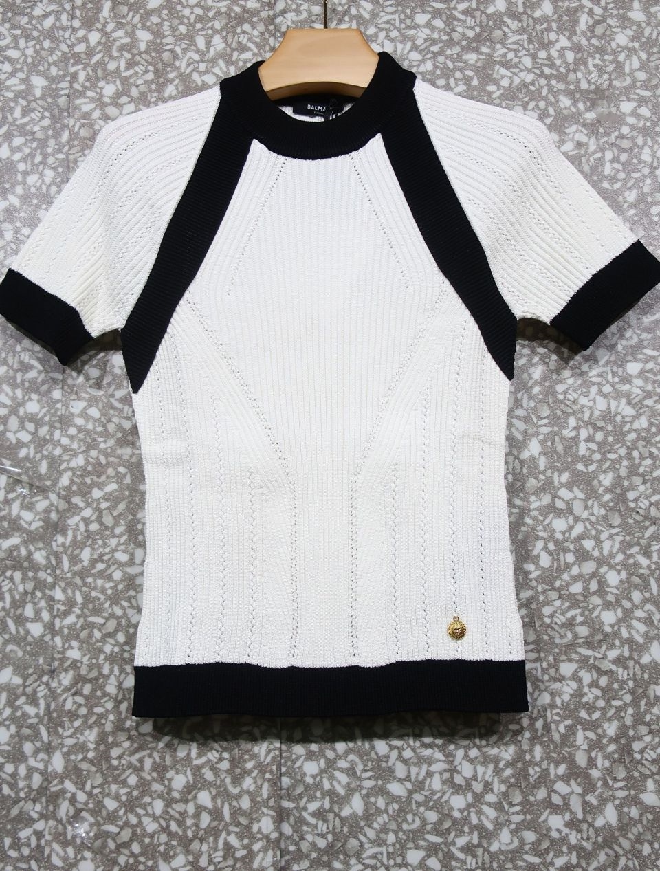 Balmain Short-sleeved Tops In White