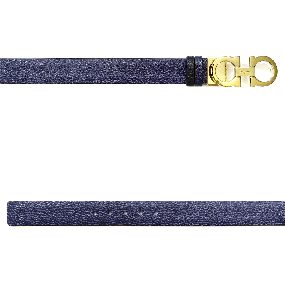 Shop Ferragamo Gancio Double-sided Belt In Nude