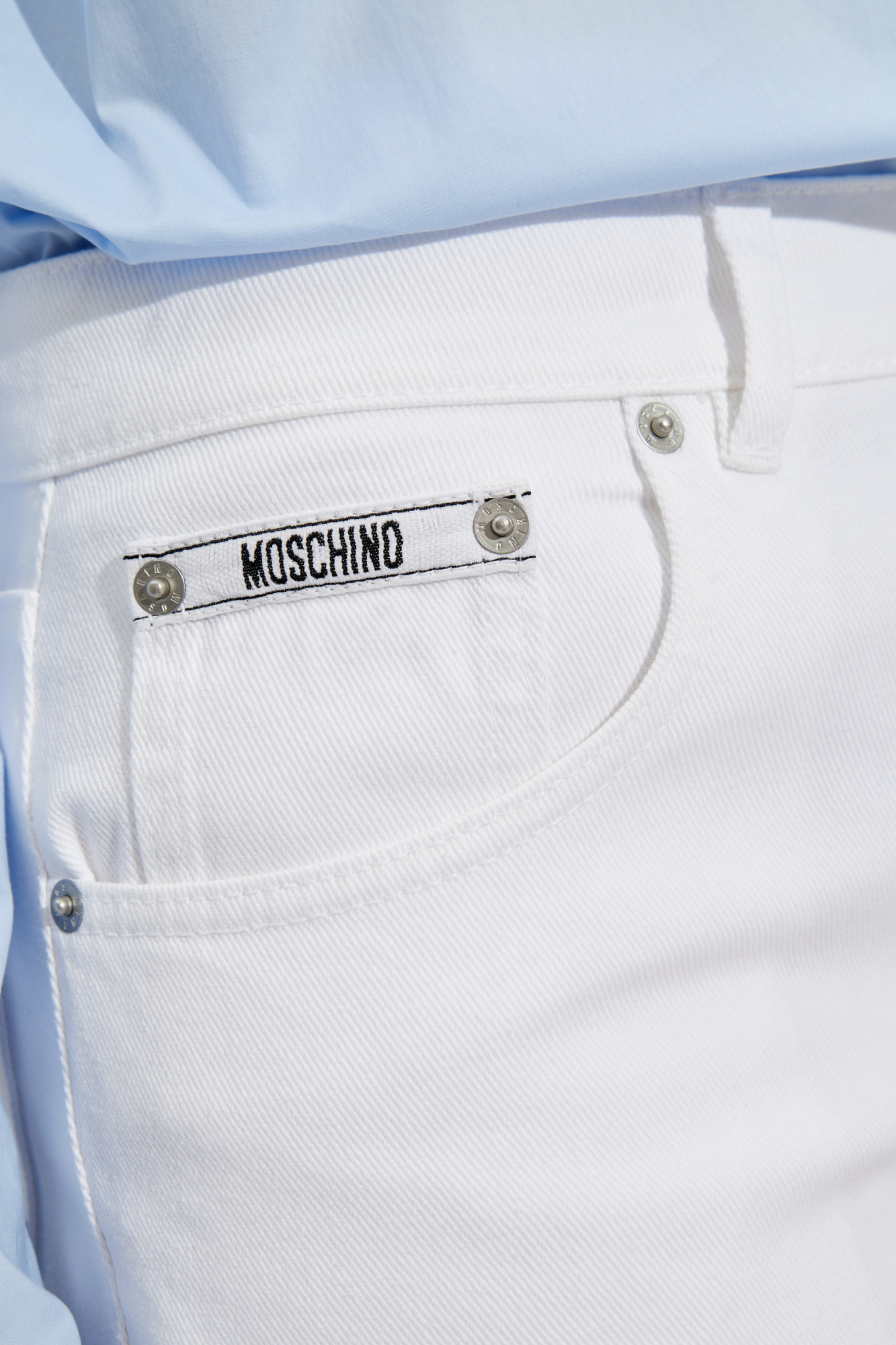 Moschino Multi-pocket Jeans In White