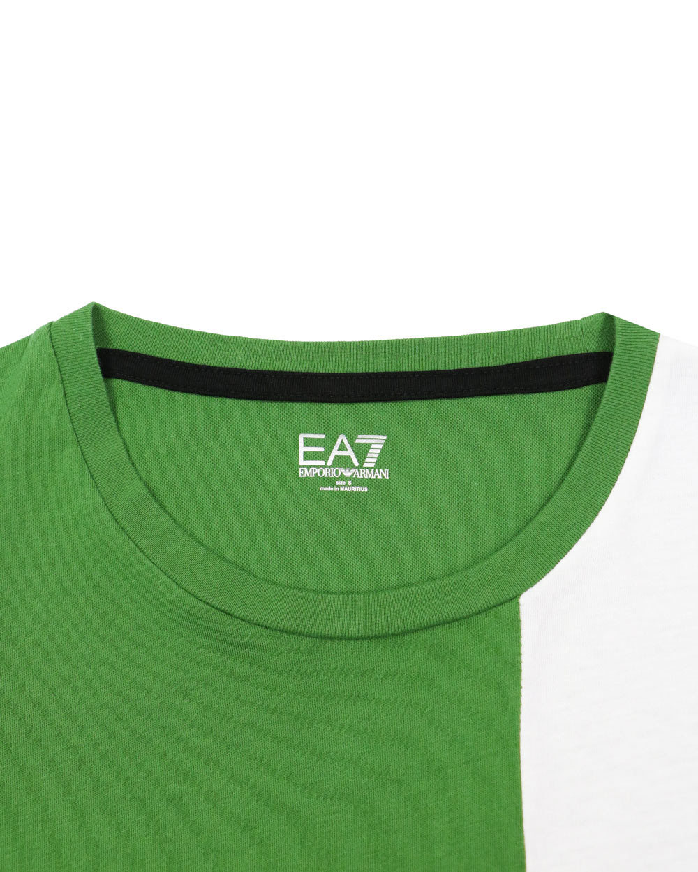 Ea7 Logo Printed T-shirt With Round Neck In Green