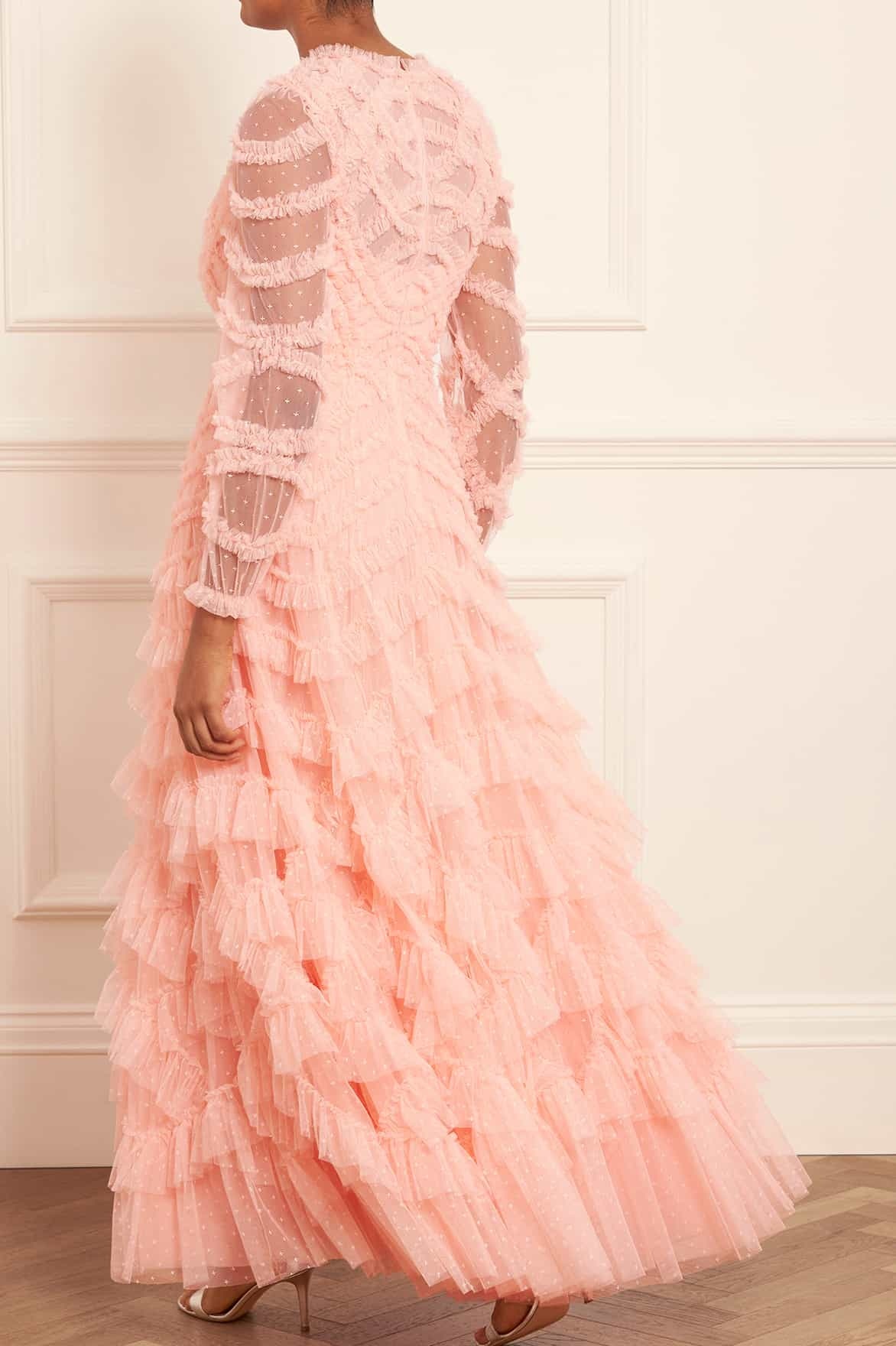 NEEDLE & THREAD SOFT TULLE LAYERED GOWN