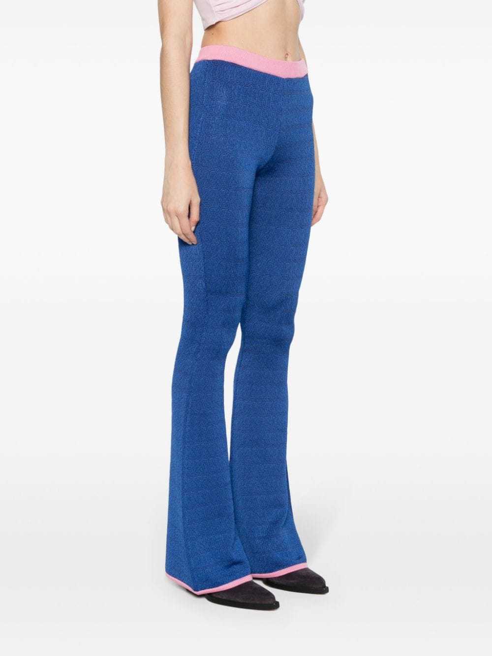 Bally Flared Trousers In Blue
