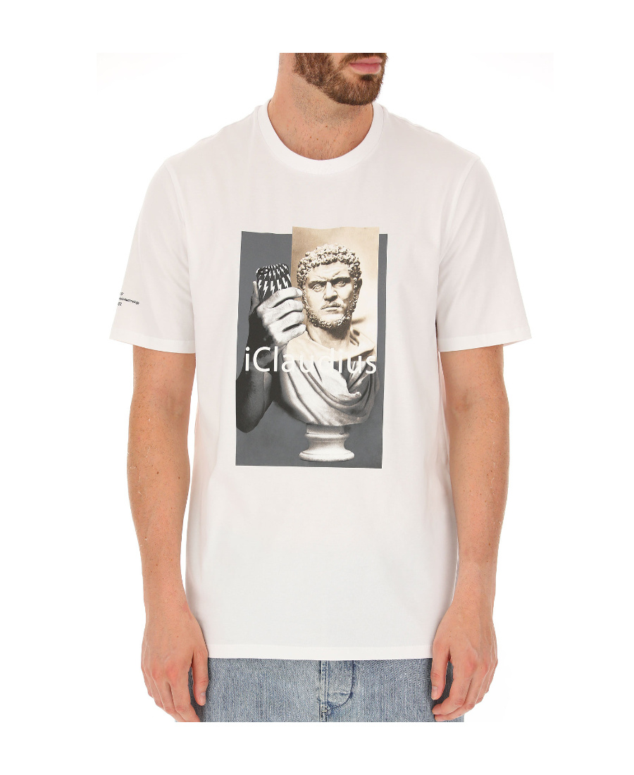 Neil Barrett Round-necked T-shirt In Gray