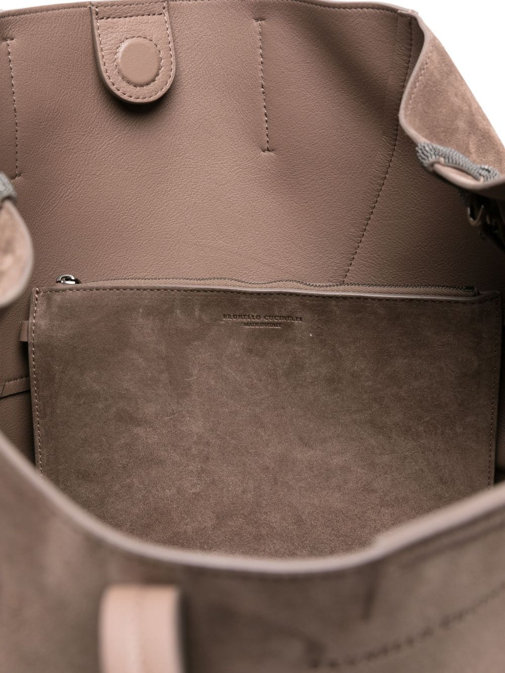 Brunello Cucinelli Suede Tote Bag In Brown