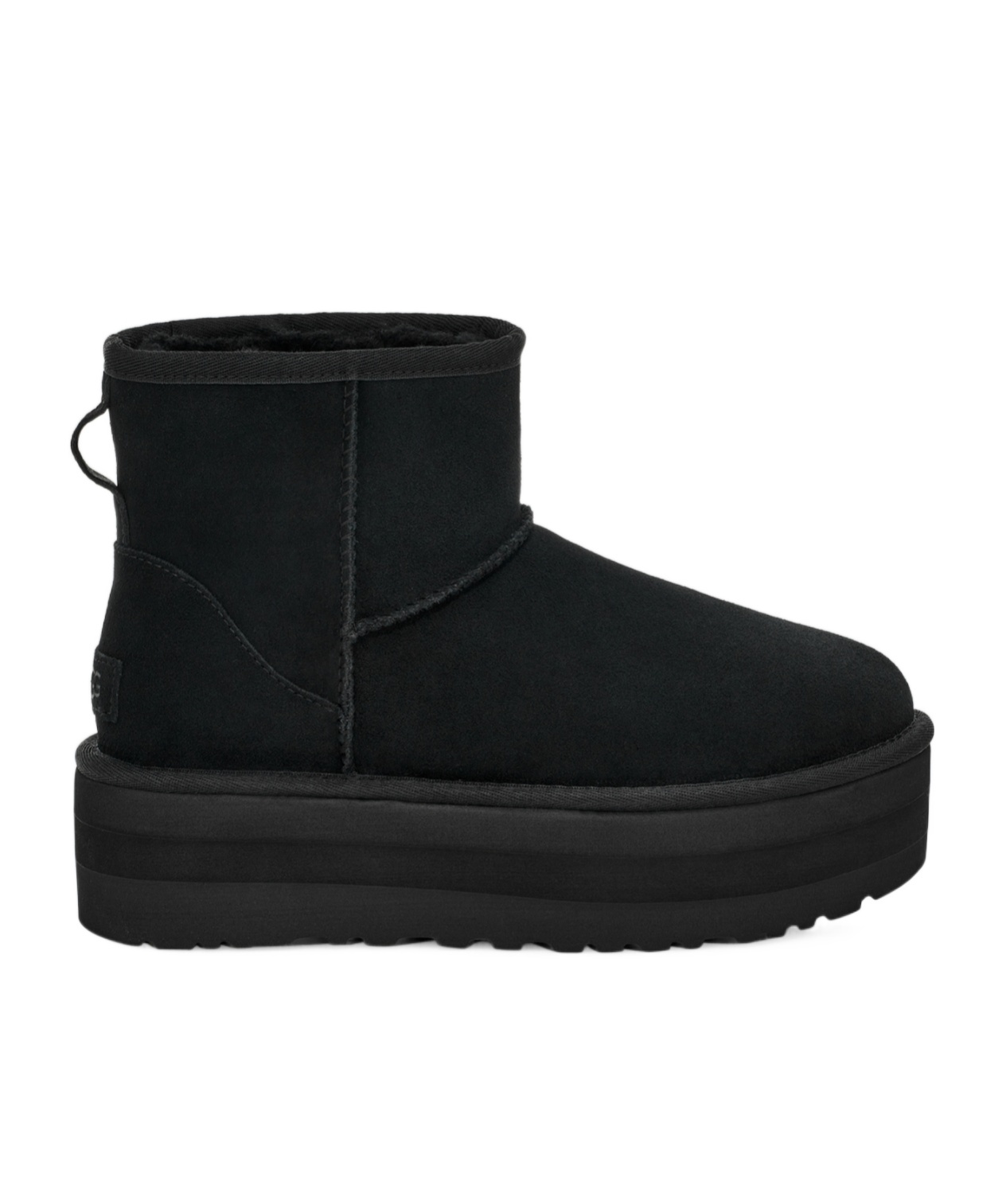 Ugg Classic Mini Platform Womens Suede Ankle Boots In Black