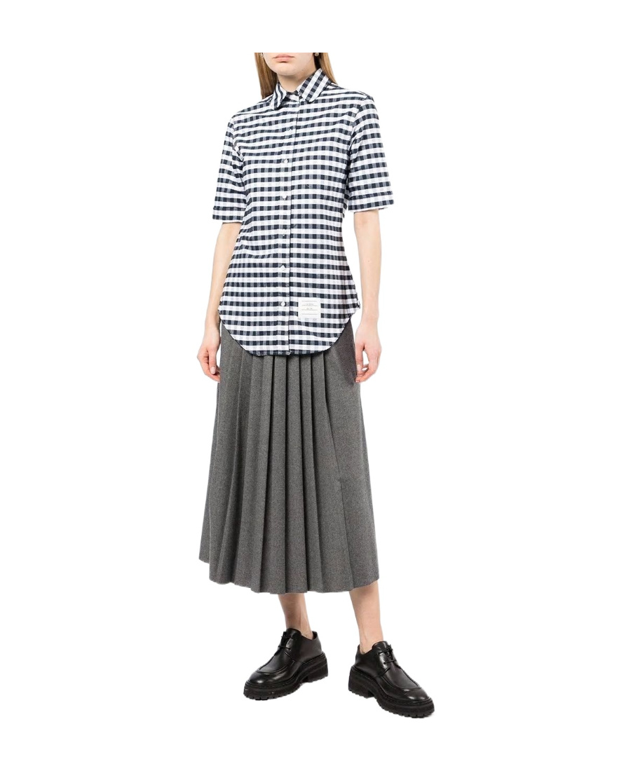 THOM BROWNE GINGHAM CHECK PATTERN SHIRT