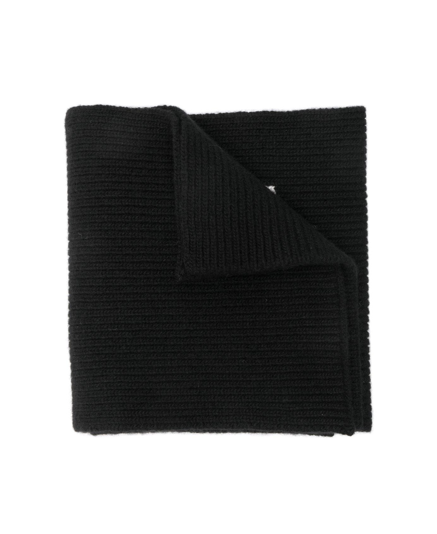 Valentino Knitted Logo Scarf In Black