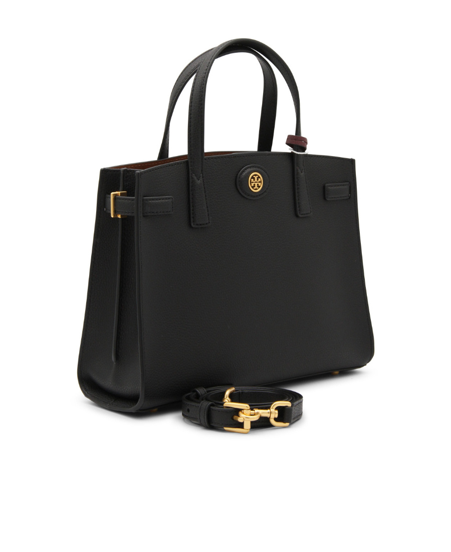 Tory Burch Logo-patch Tote Bag In Black