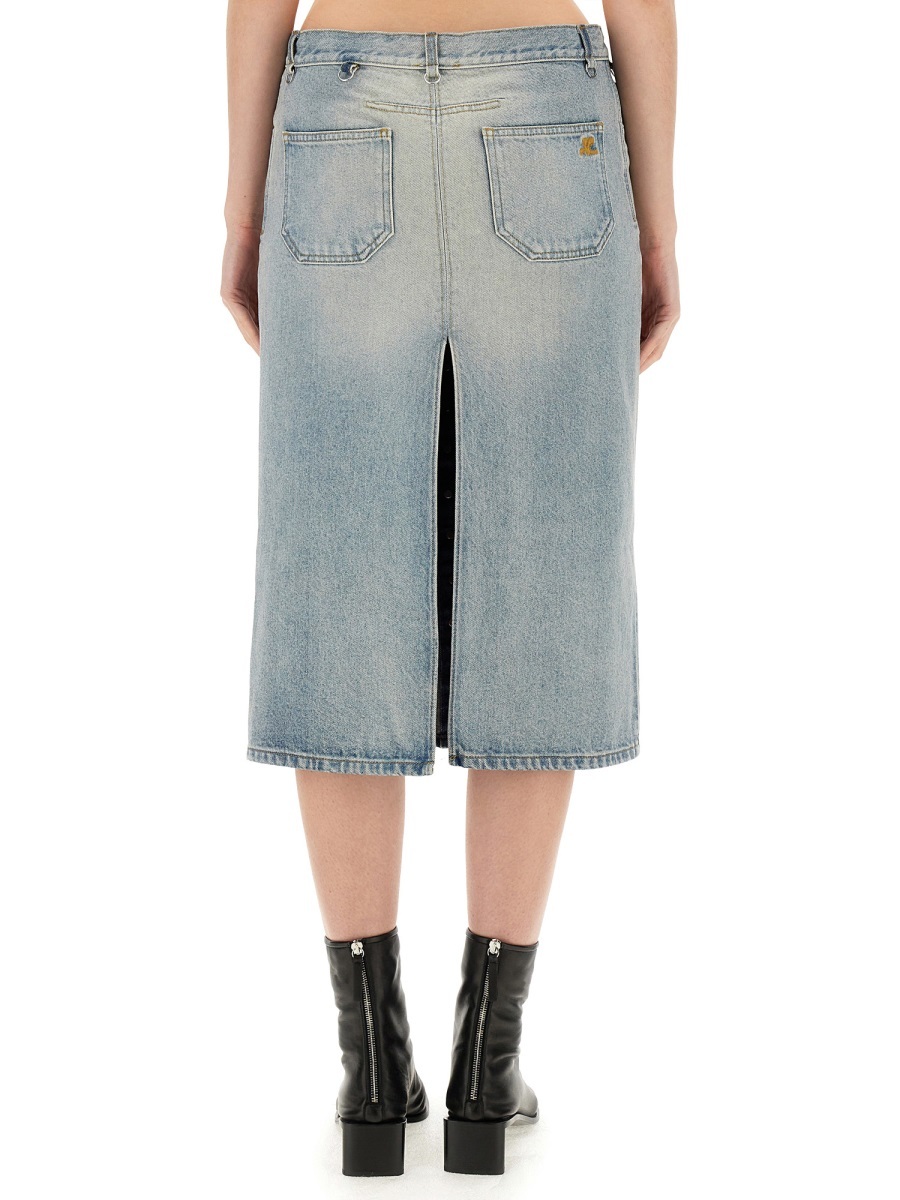 COURRÈGES COURRÈGES MULTIFLEX DENIM SKIRT