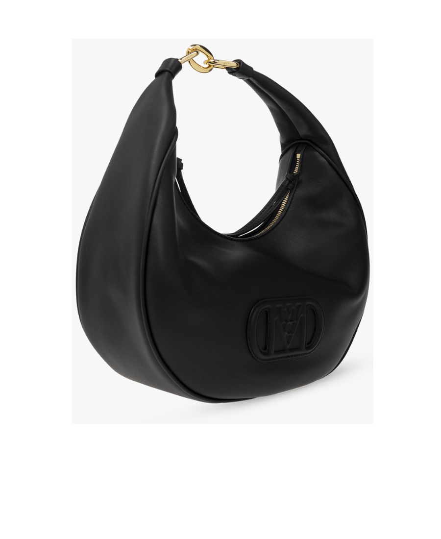 Mcm Logo Shoulder Bag In Black