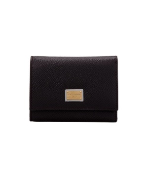 Dolce & Gabbana Gold-tone Hardware Wallets With Timeless Style In Black