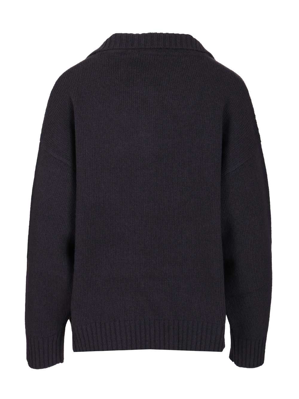 Weekend Max Mara Agre Polo Vest. Uomo Knitwear Blue In Black