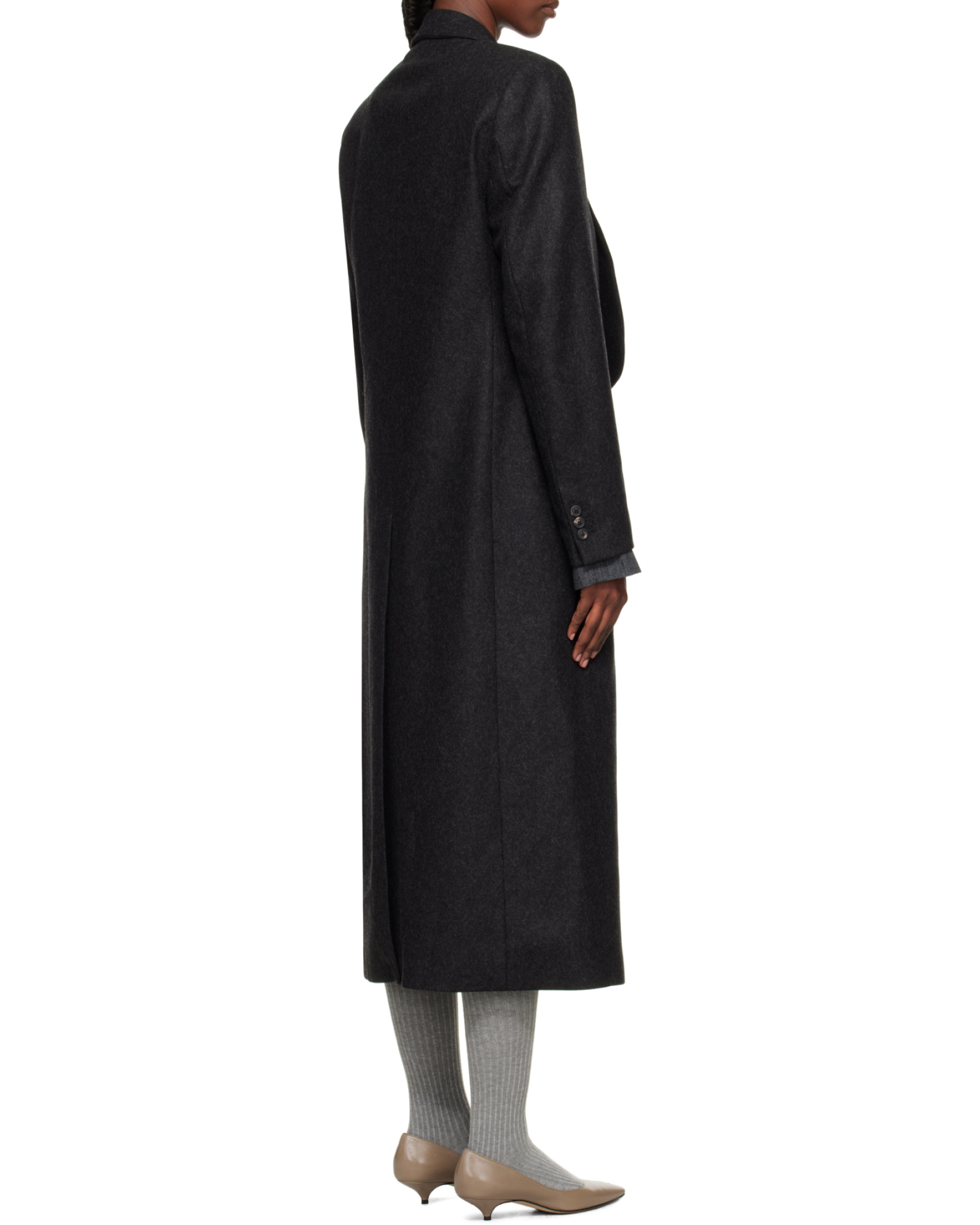 Our Legacy Long Water-repellent Wool Supper Coat In Black