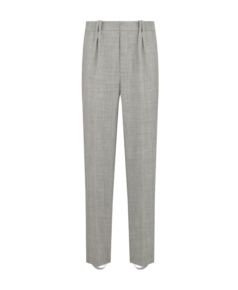 Dior Pleated Casual Pants In Gray