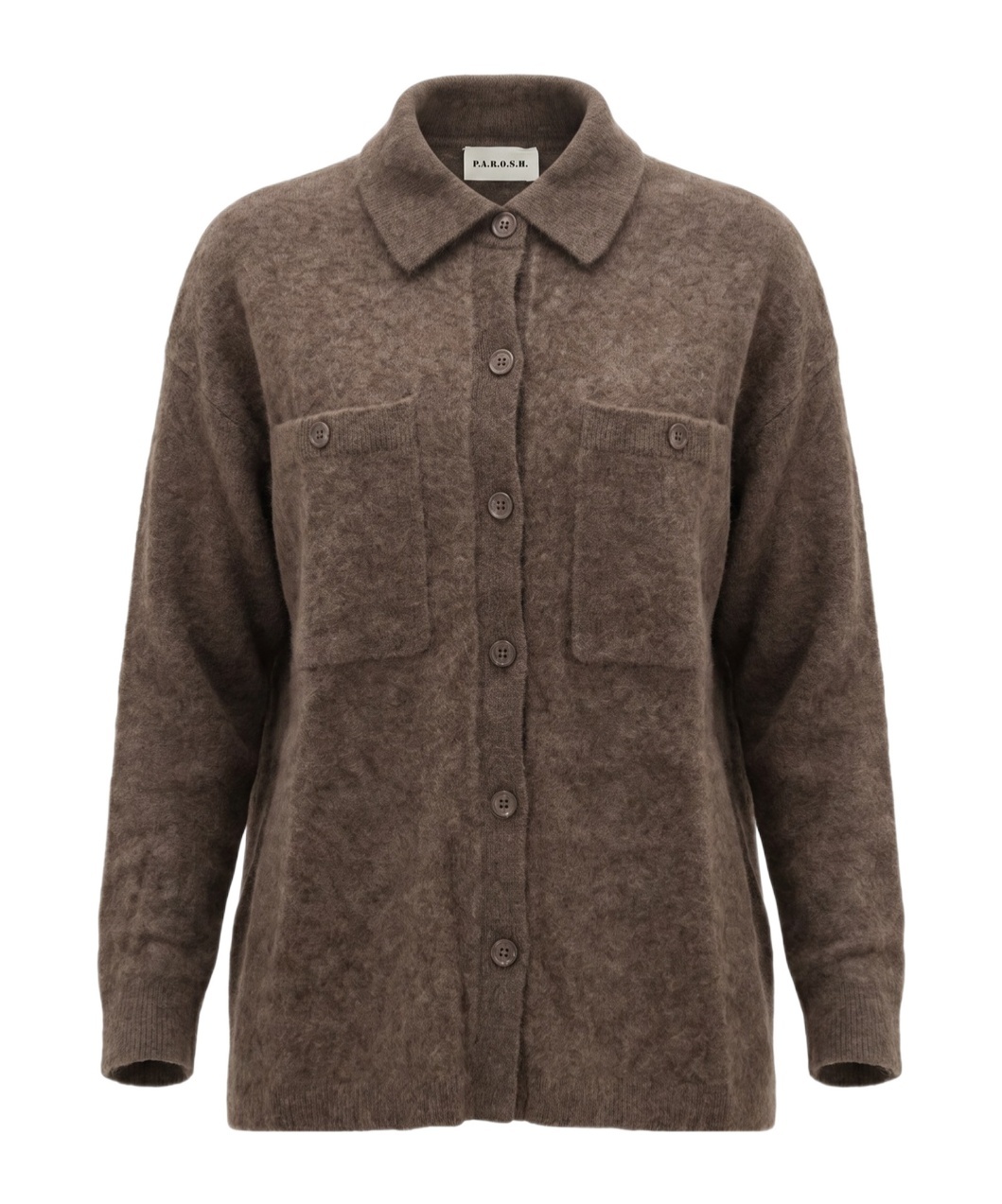 P.a.r.o.s.h Long-sleeve Cardigan In Brown