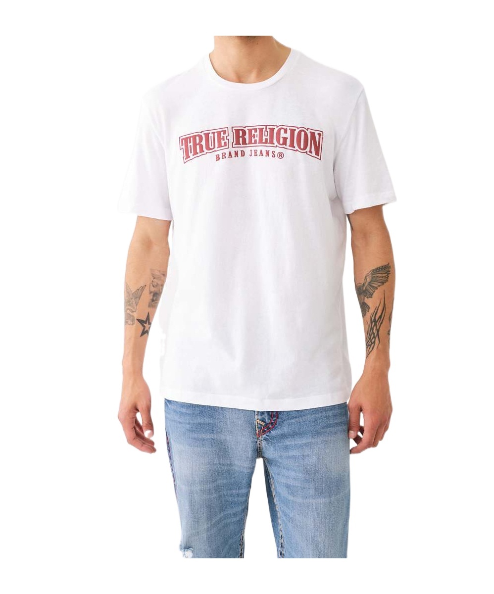 True Religion Painted Horseshoe Relaxed Tee In White