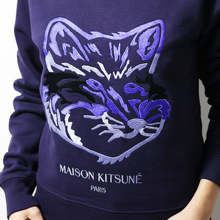 Maison Kitsuné Long-sleeved Sweater In Black