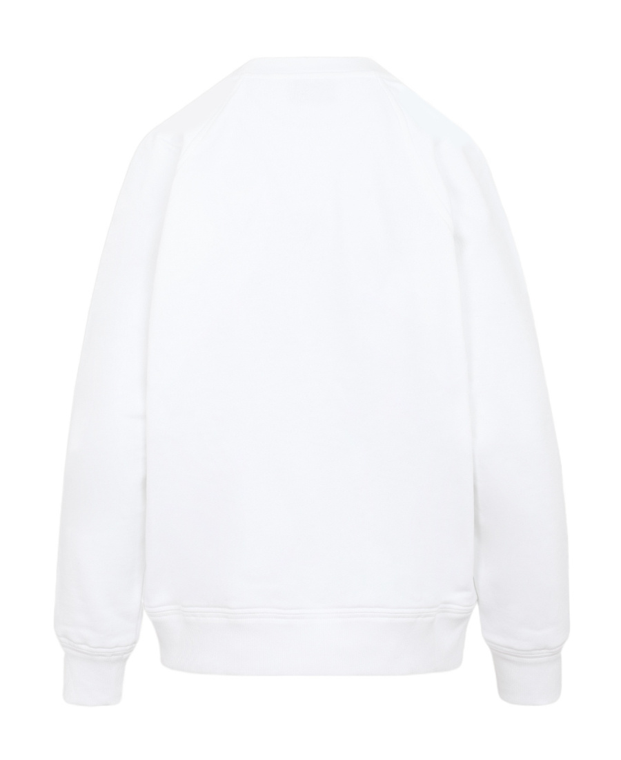 Prada Logo-print Cotton Sweatshirt In White