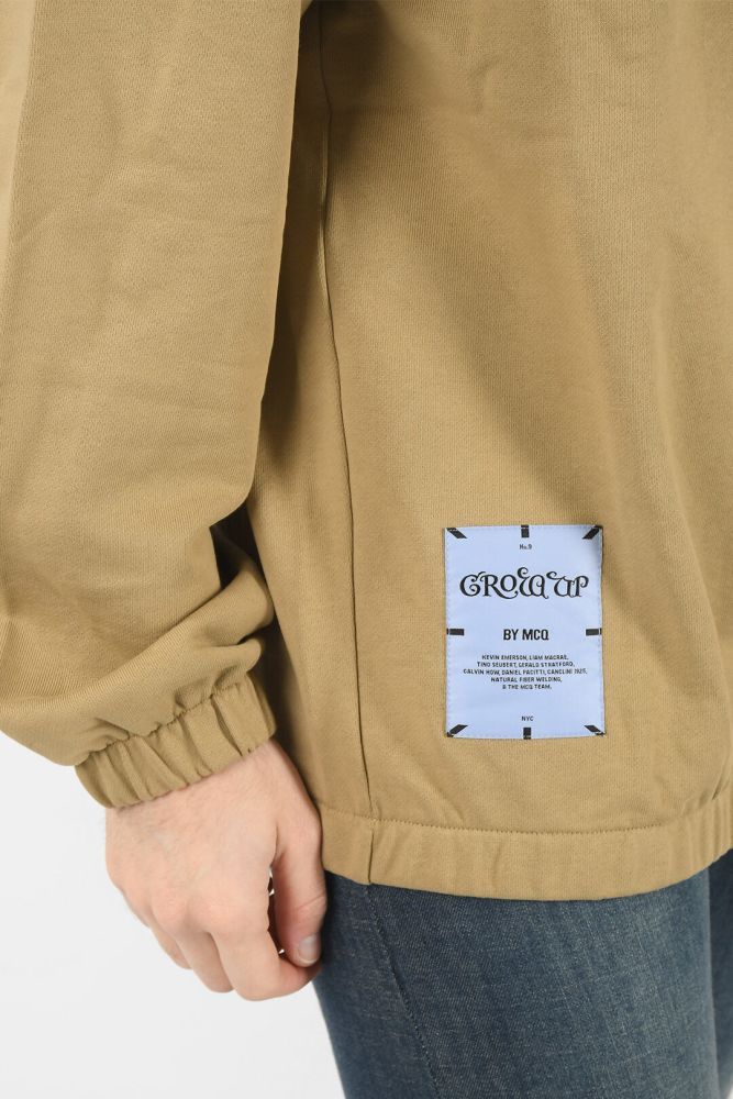 Alexander Mcqueen Patch-detail Crew Neck Sweatshirt In Nude