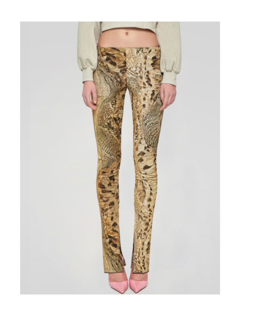 Blumarine Low-waist Slim-fitting Casual Pants In Brown
