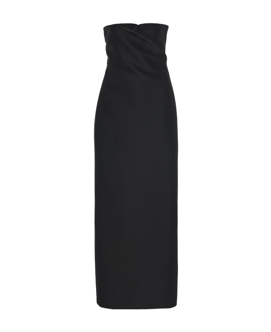 The Row Bardon Strapless Dress In Black