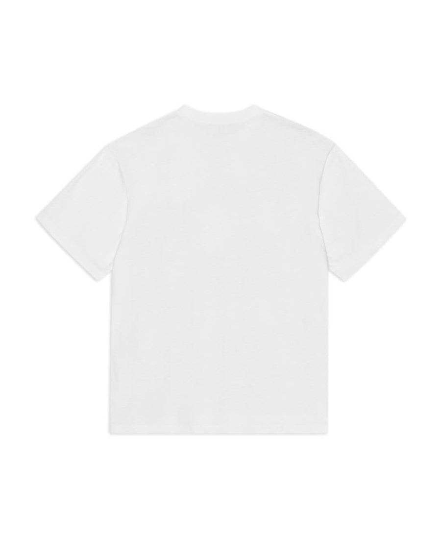 Ganni Graphic-print Organic-cotton Blend T-shirt In White