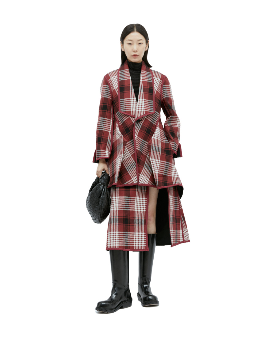 Issey Miyake Long-sleeved Coat In Multicolor