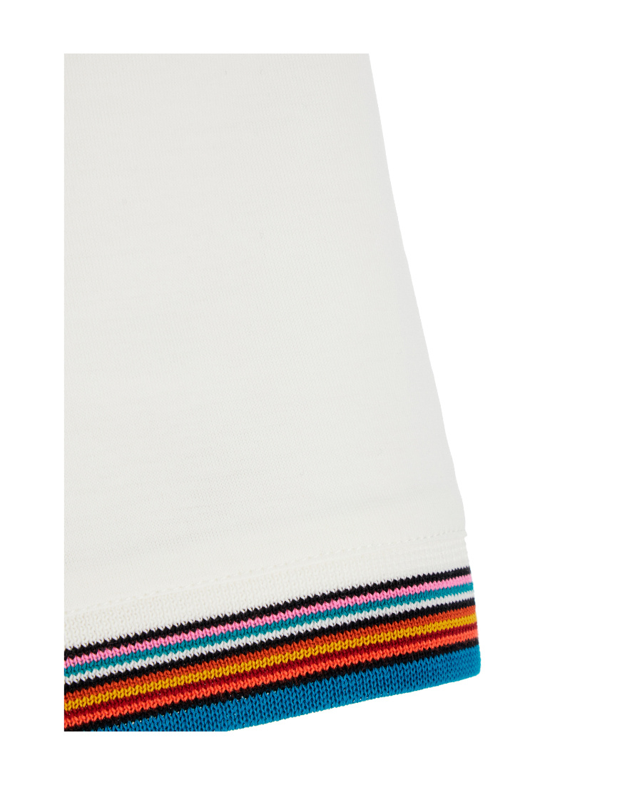 Paul Smith Signature Stripe Trim T-shirt In White