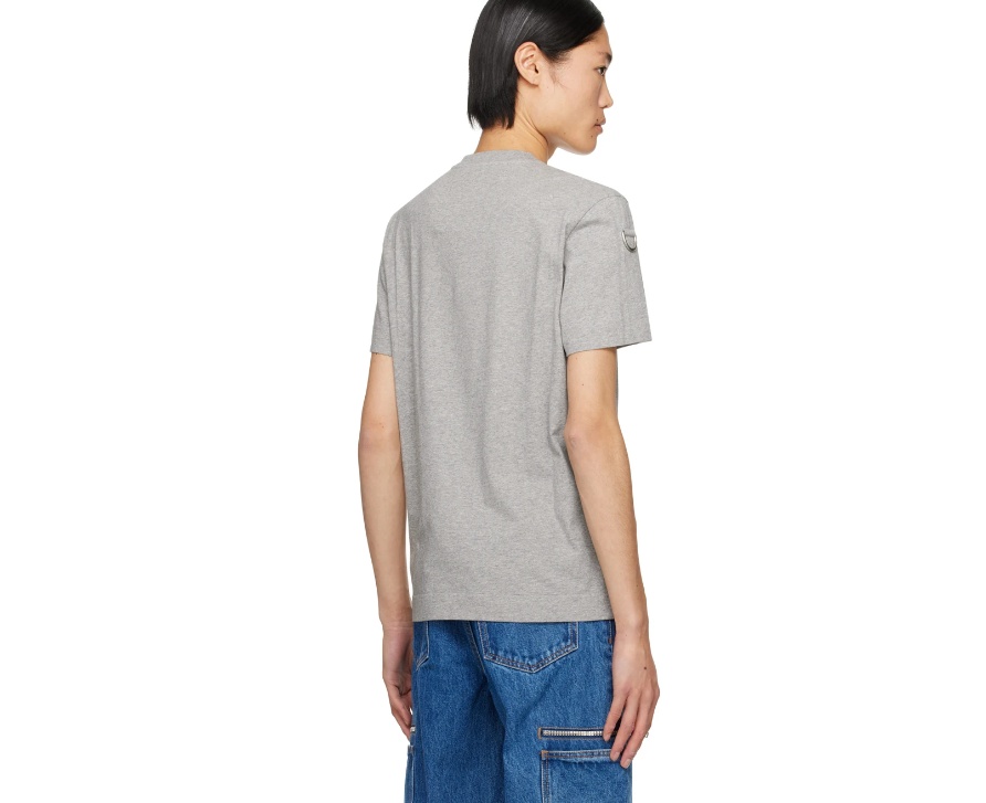 Givenchy Slim Fit Hardware Tshirt In Gray