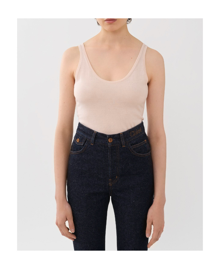 Chloé Logo Vest In White